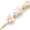 Picture of HAIR GRIPS BEADS FLOWER & PEARLS 7CM